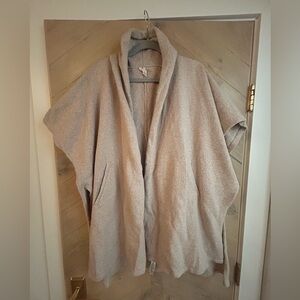 Eileen Fisher oversized cotton cardigan in beige/taupe